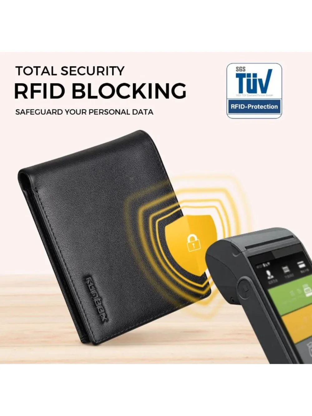 Men's Leather RFID Blocking Bifold Wallet | Slim Front Pocket Design, Stylish
